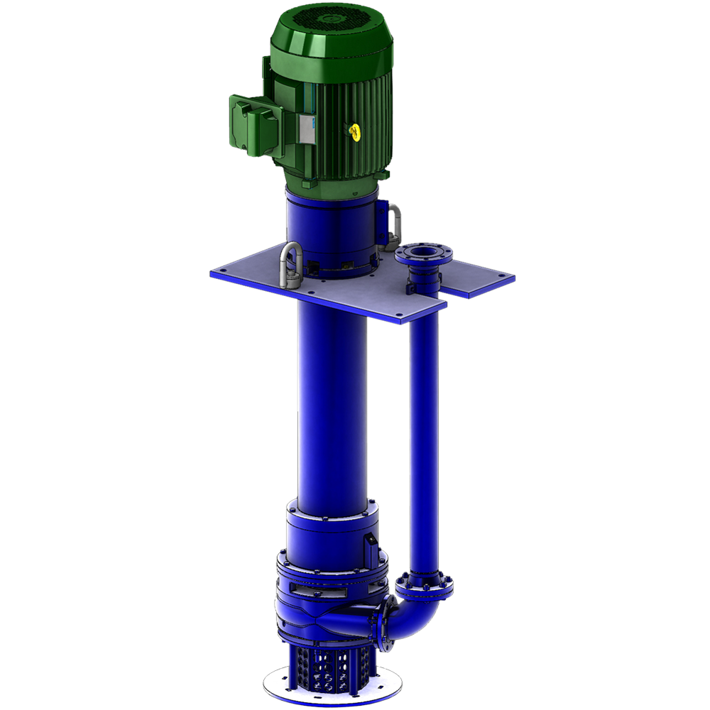 A GPM-Eliminator™ extended shaft pump on a transparent background.