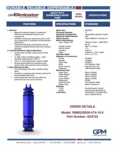 GPM-Eliminator™ Submersible Mixer Pump - GPM